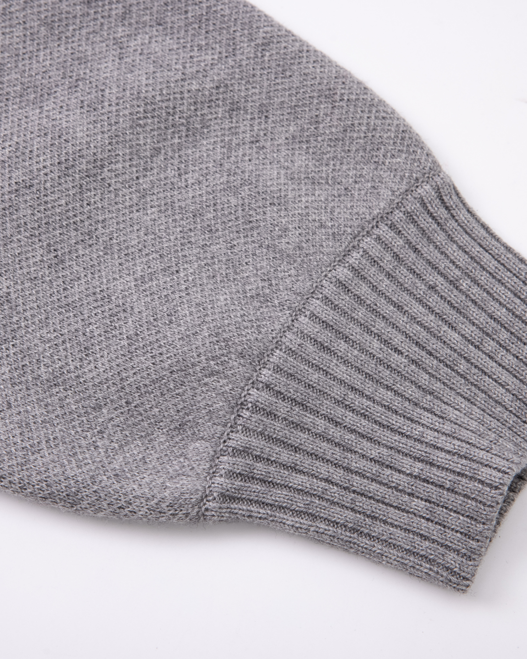 Pull en maille à col ras du cou | Gris