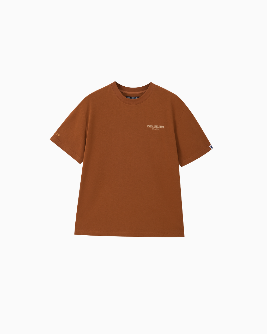 T-shirt avec grandes armoiries brodées | Ocre