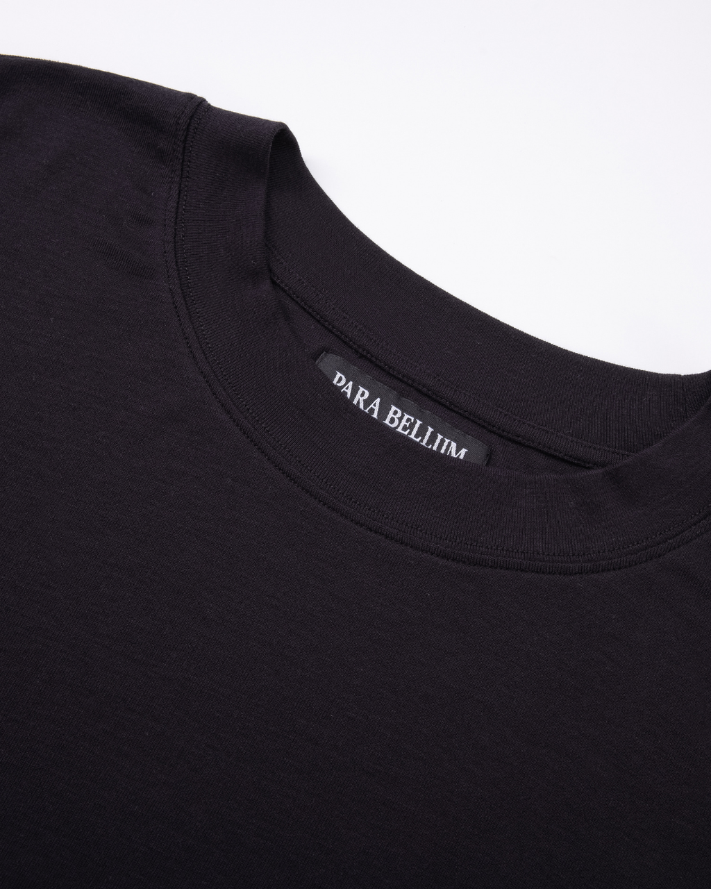 T-shirt à manches longues ajusté en tencel | Noir