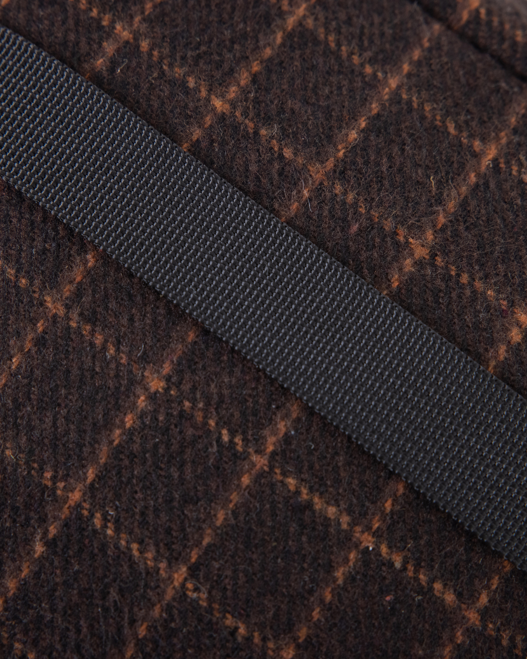 Pochette à carreaux| Marron / Brun armagnac / Bleu