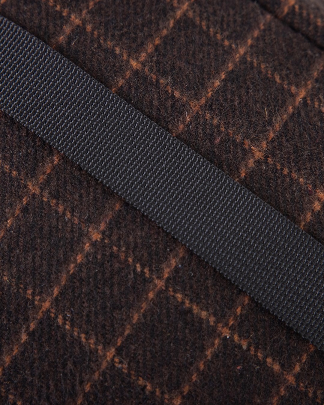 Pochette à carreaux| Marron / Brun armagnac / Bleu