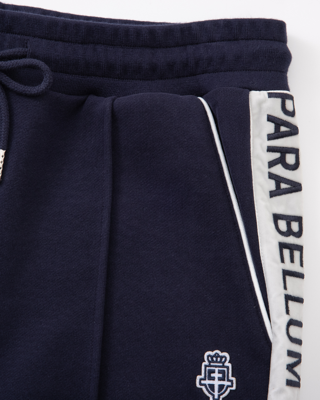 Pantalon de survêtement à bandes | Bleu nuit / Blanc