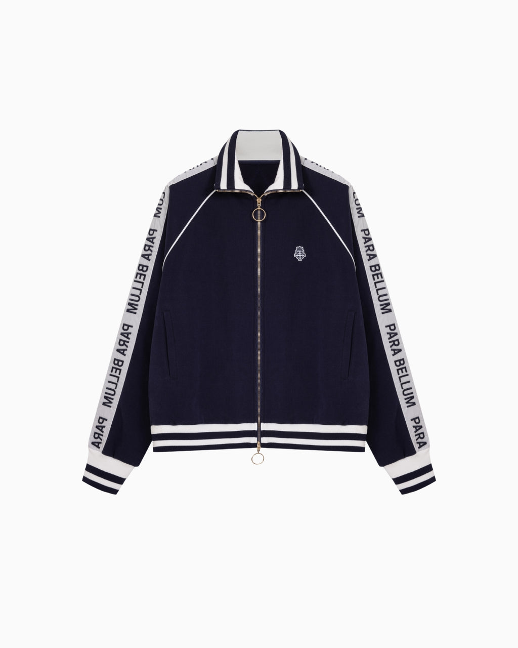 Veste de survêtement à bandes | Bleu nuit / Blanc