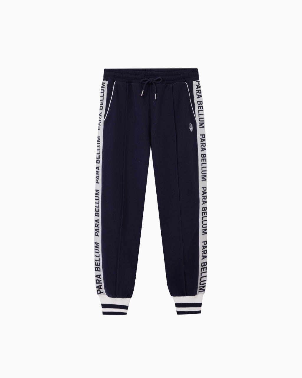 Pantalon de survêtement à bandes | Bleu nuit / Blanc
