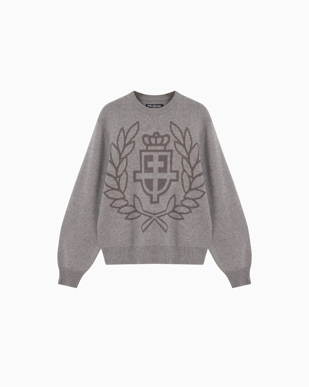 Pull en maille à col ras du cou | Gris