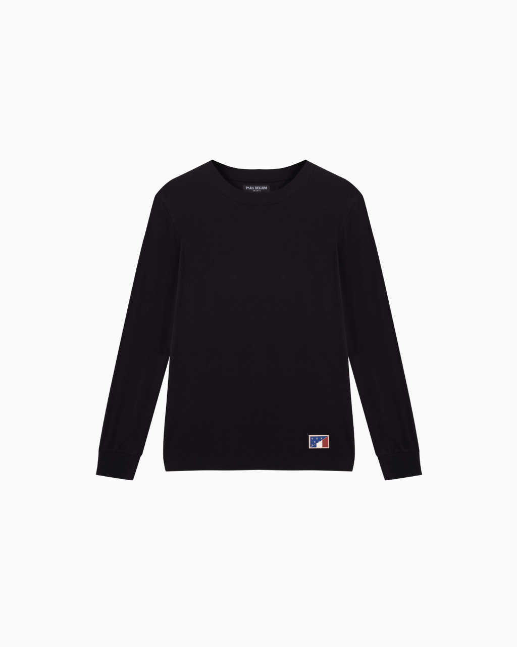 T-shirt à manches longues ajusté en tencel | Noir