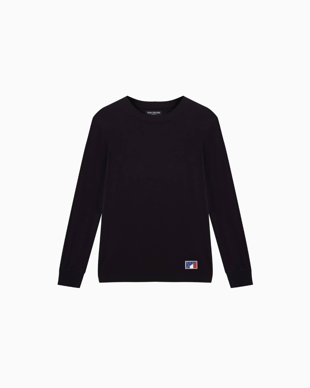 T-shirt à manches longues ajusté en tencel | Noir